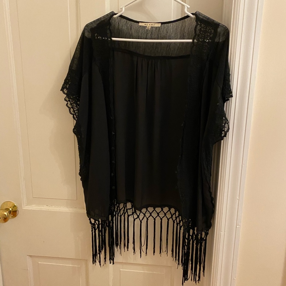 Miami small black shortsleeved cardigan